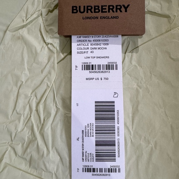 Brown Burberry Men's A MF Ramsey M Story 23 - size 9 - Picture 3 of 6